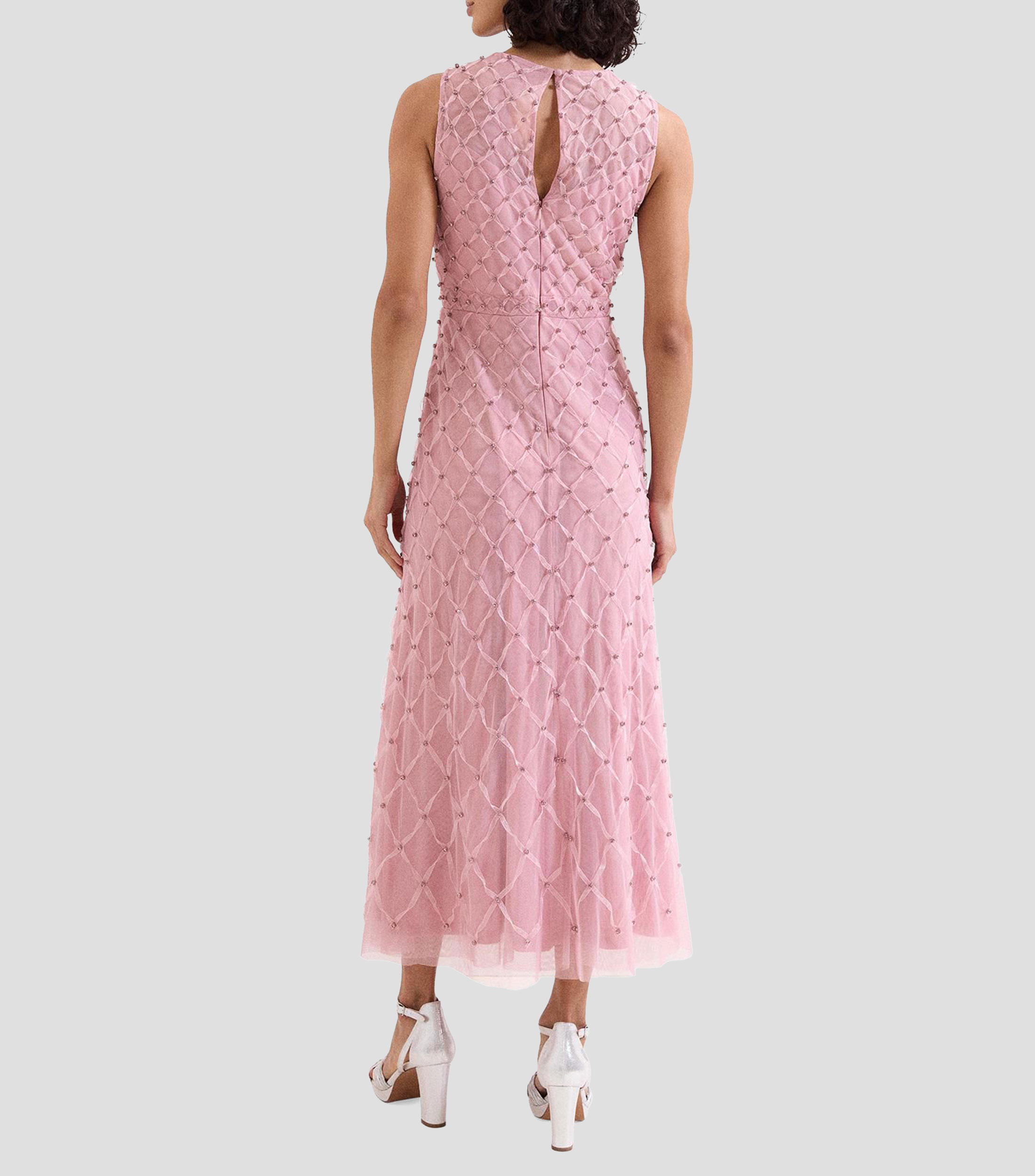 Vestido de fiesta maxi liso Mujer